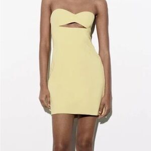 Zara yellow mini dress